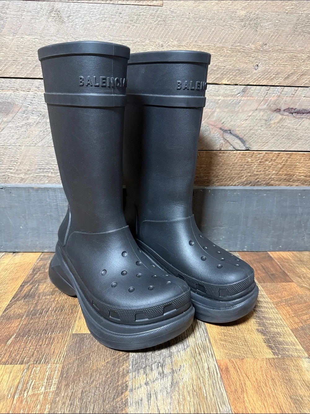 Balenciaga | Shoes | Balenciaga X Crocs Boots Matte Black Platform
